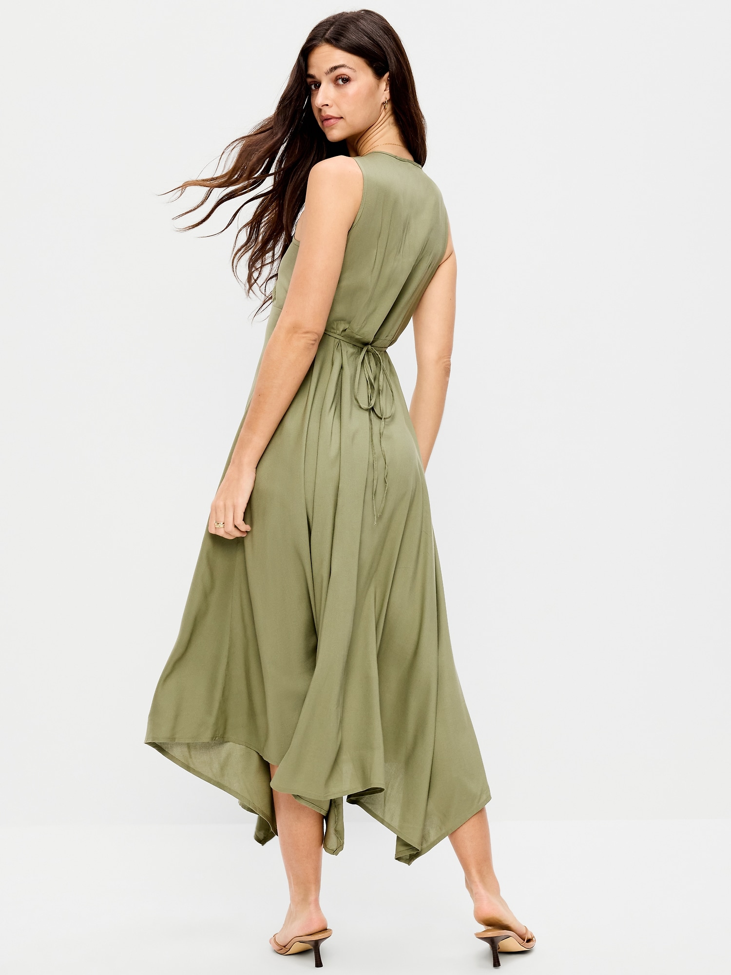 Handkerchief Hem Midi Dress