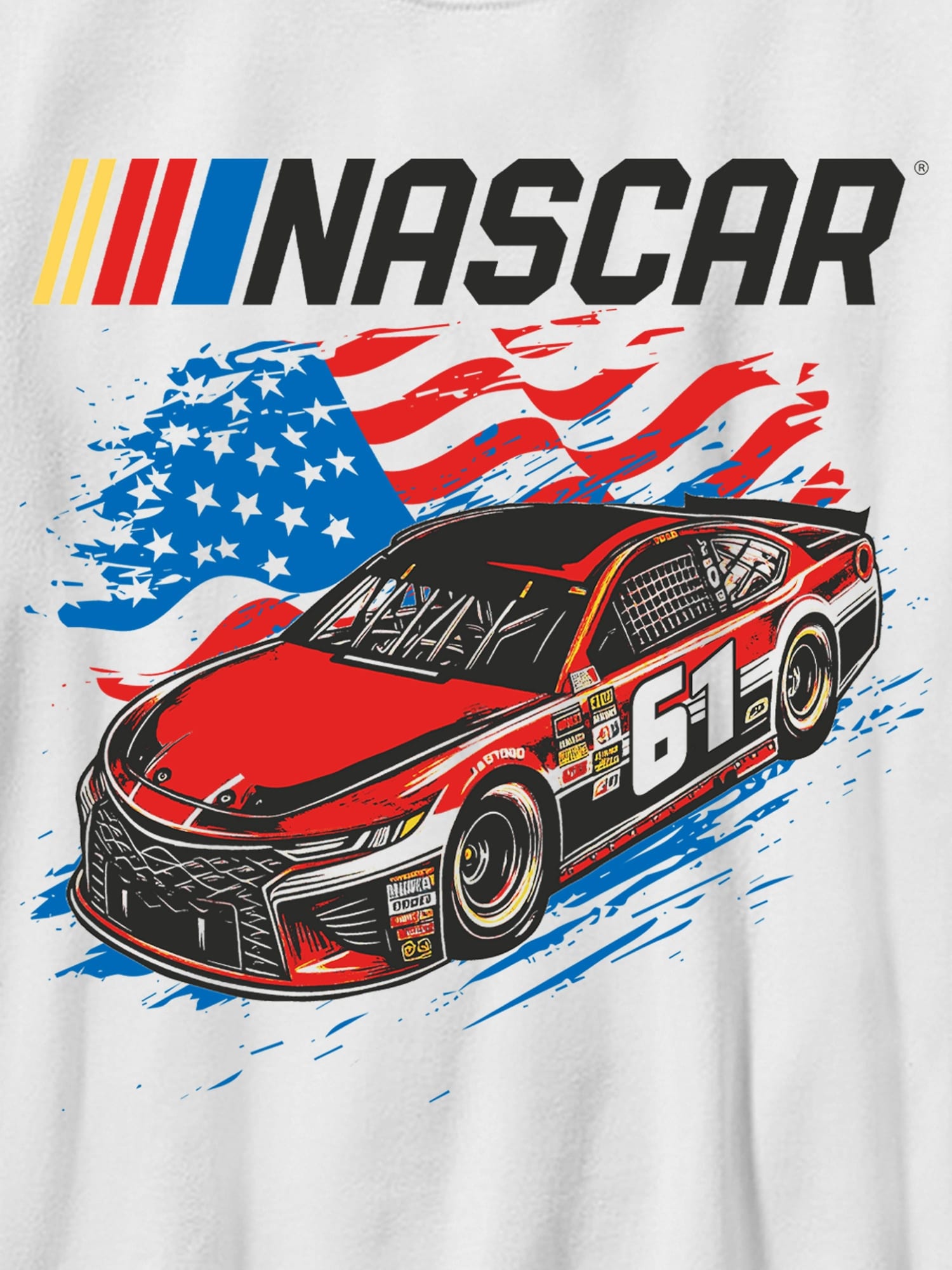 Nascar Flag Racer Graphic T-Shirt for Boys