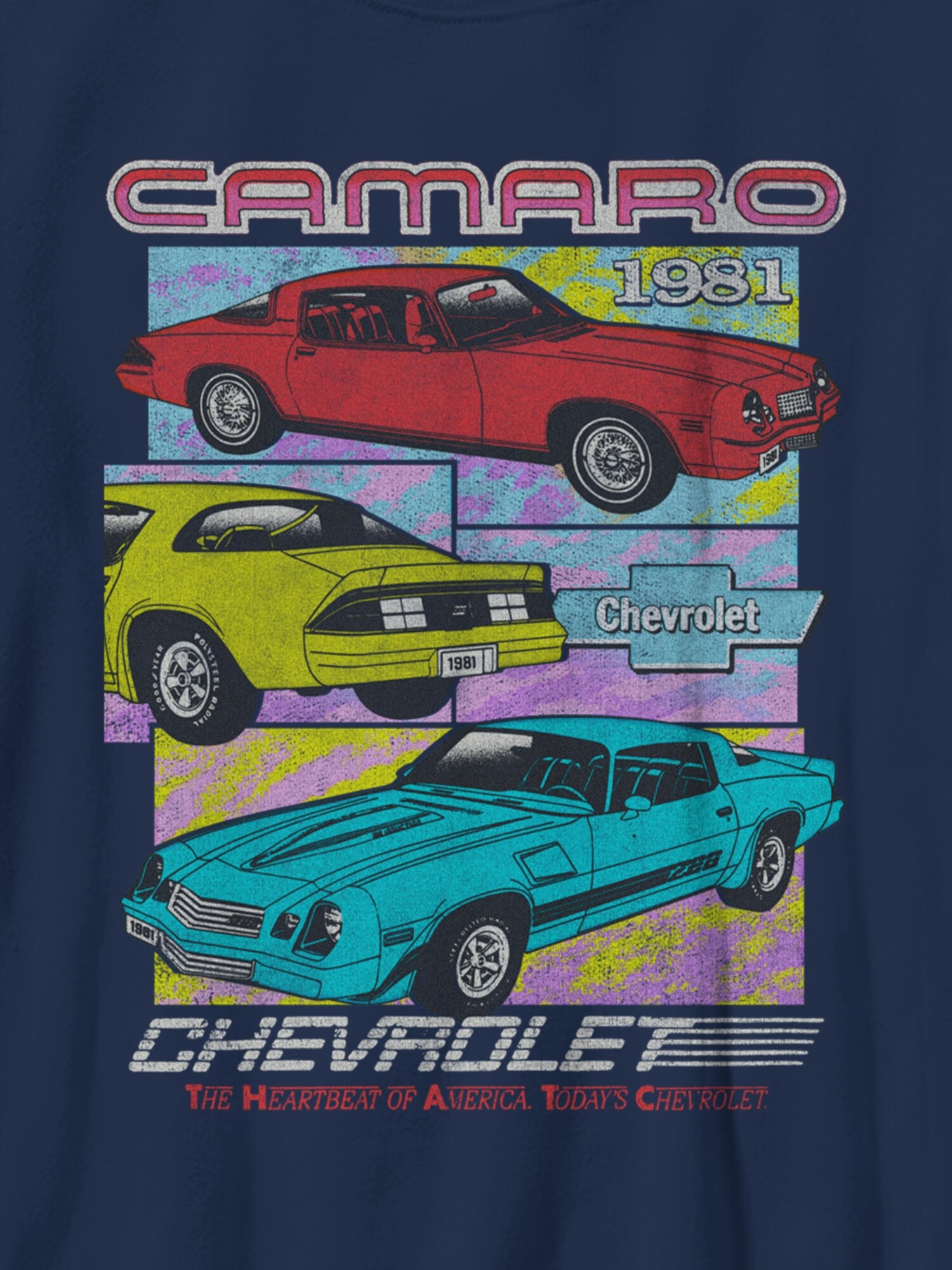 Футболка Old Navy GM Camaros 1981 Graphic T-Shirt для мальчиков, цвет: Тёмно-синий — фото 2