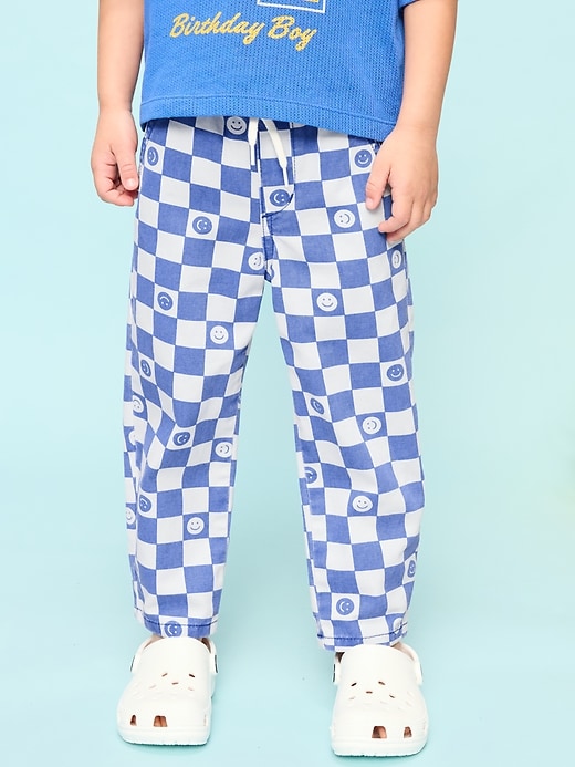 Image number 2 showing, Pull-On Barrel-Leg Pants for Toddler Boys