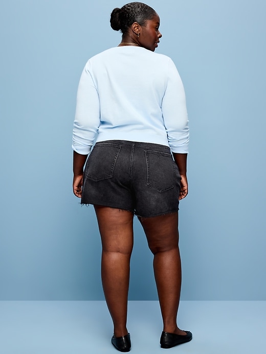 Image number 7 showing, Curvy High-Waisted OG Jean Cut-Off Shorts -- 4-inch inseam