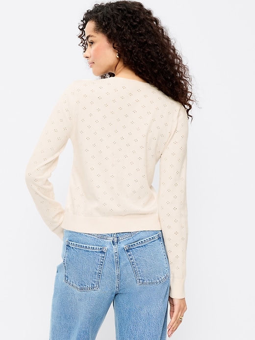 Image number 2 showing, SoSoft Lite Cropped Pointelle Cardigan