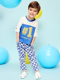 Image number 1 showing, Pull-On Barrel-Leg Pants for Toddler Boys
