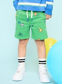 Image number 2 showing, Fleece Graphic Shorts for Toddler Boys