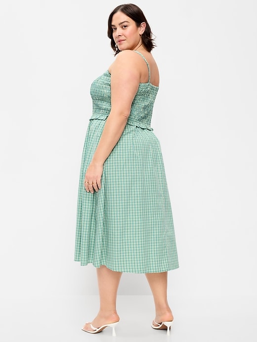 Image number 8 showing, Fit & Flare Smocked-Bodice Midi Dress