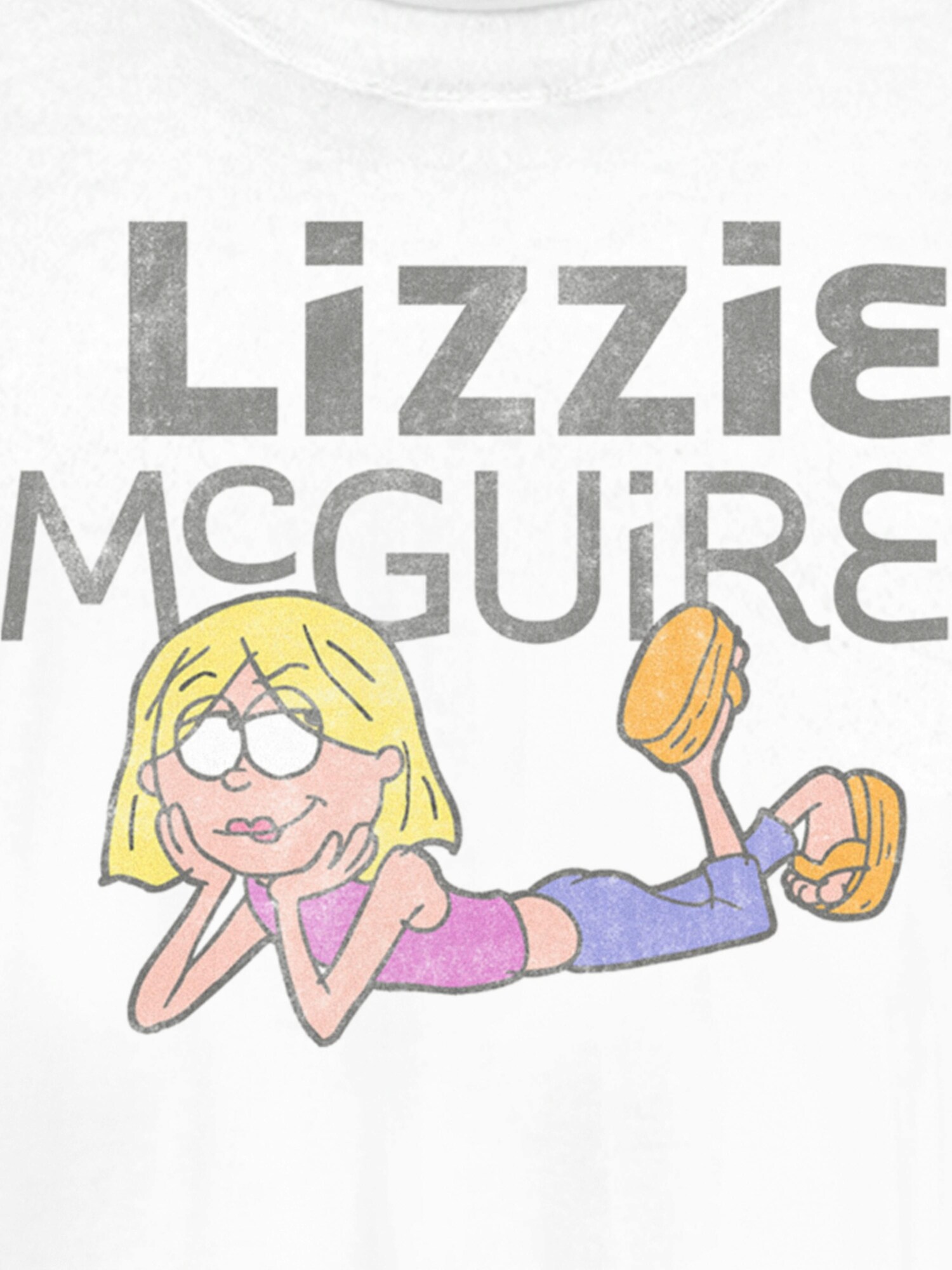 Женская футболка Old Navy Lizzy McGuire Toon Logo Short Sleeve Graphic, цвет: Белый — фото 2