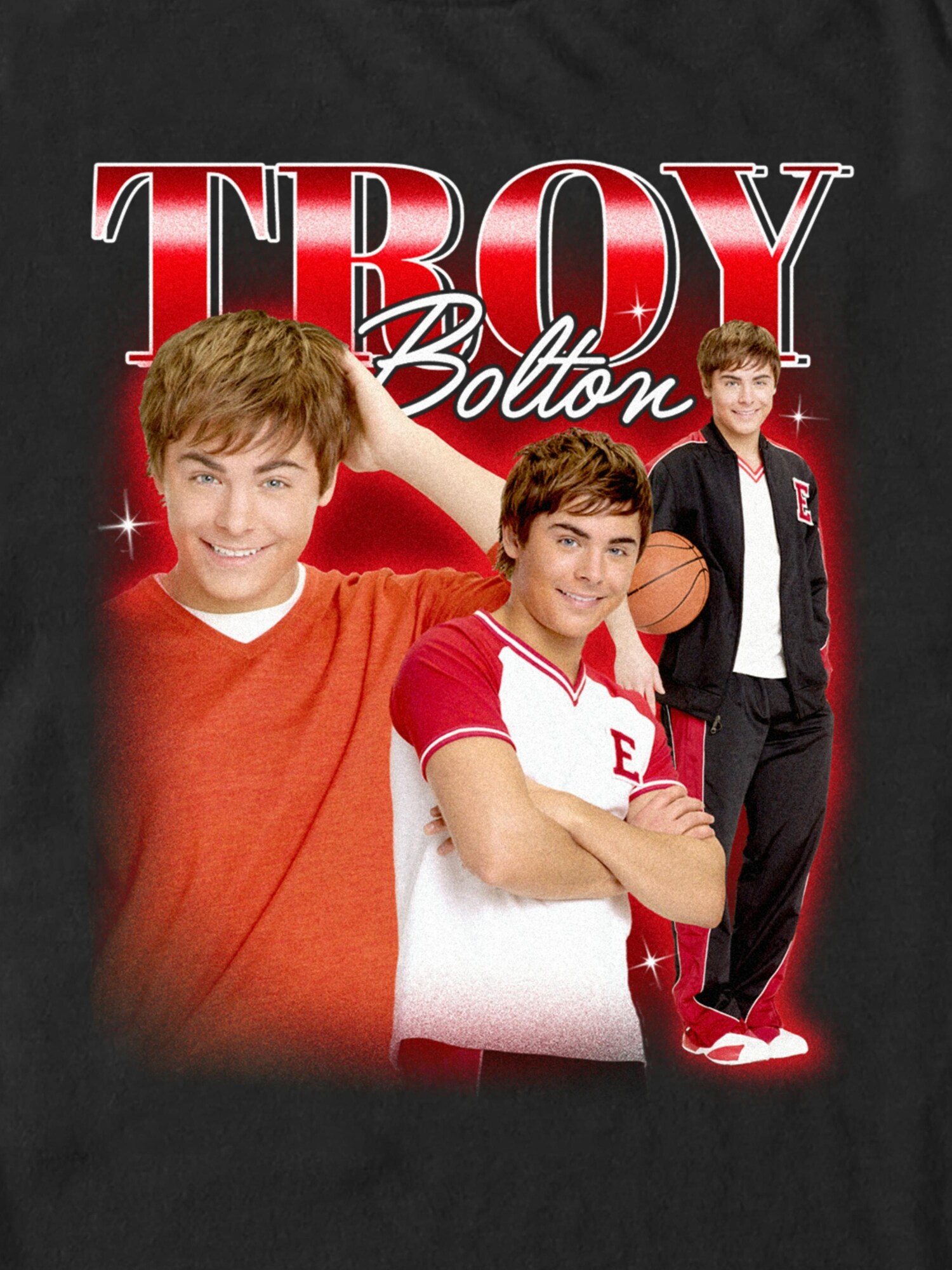 Мужская футболка Old Navy High School Musical Troy Collage Graphic, цвет: Чёрный — фото 2
