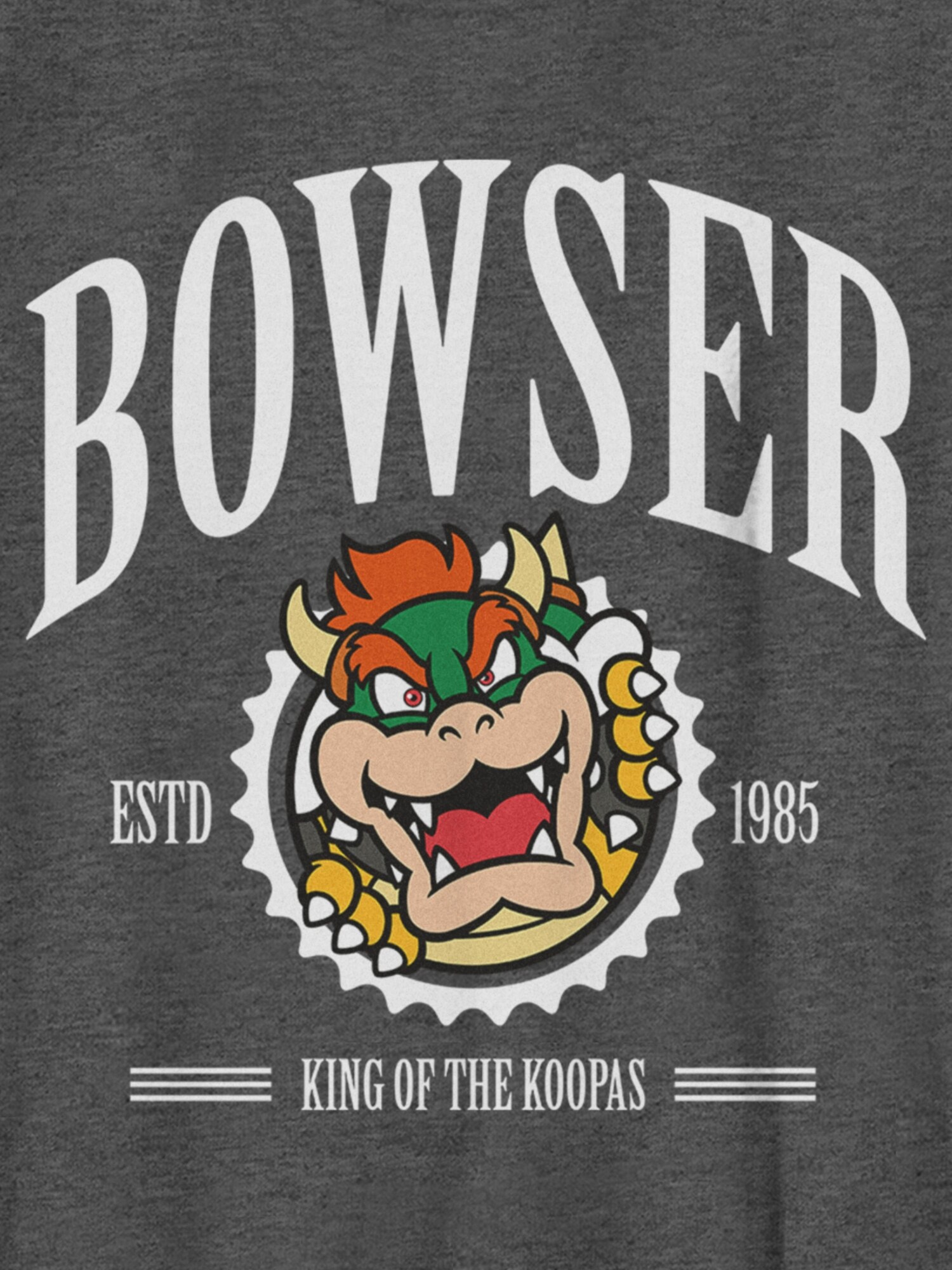 Футболка Old Navy Nintendo Bowser Koopas King Graphic T-Shirt для мальчиков, цвет: Угольный меланжевый — фото 2