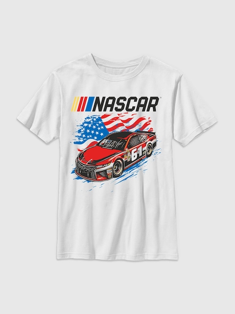 Nascar Flag Racer Graphic T-Shirt for Boys