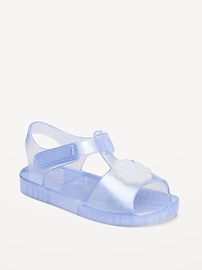 Image number 1 showing, Jelly T-Strap Sandals for Toddler Girls