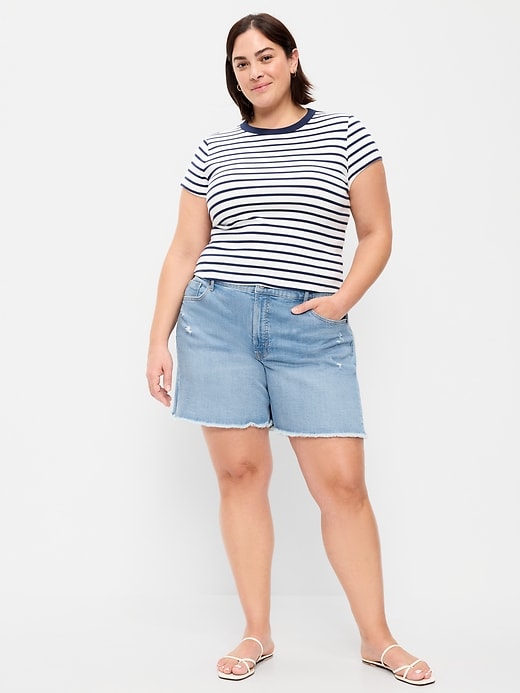 Image number 7 showing, High-Waisted OG Jean Cut-Off Shorts -- 7-inch inseam