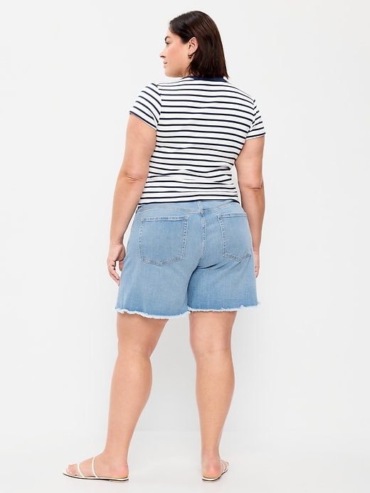 Image number 8 showing, High-Waisted OG Jean Cut-Off Shorts -- 7-inch inseam