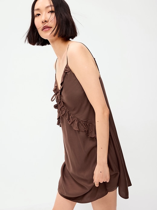 Image number 4 showing, Ruffle-Trim Asymmetrical Mini Dress