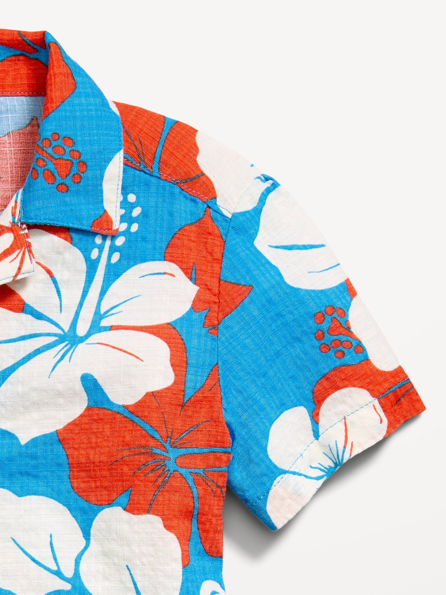 Printed Short-Sleeve Shirt and Shorts Set for Toddler Boys