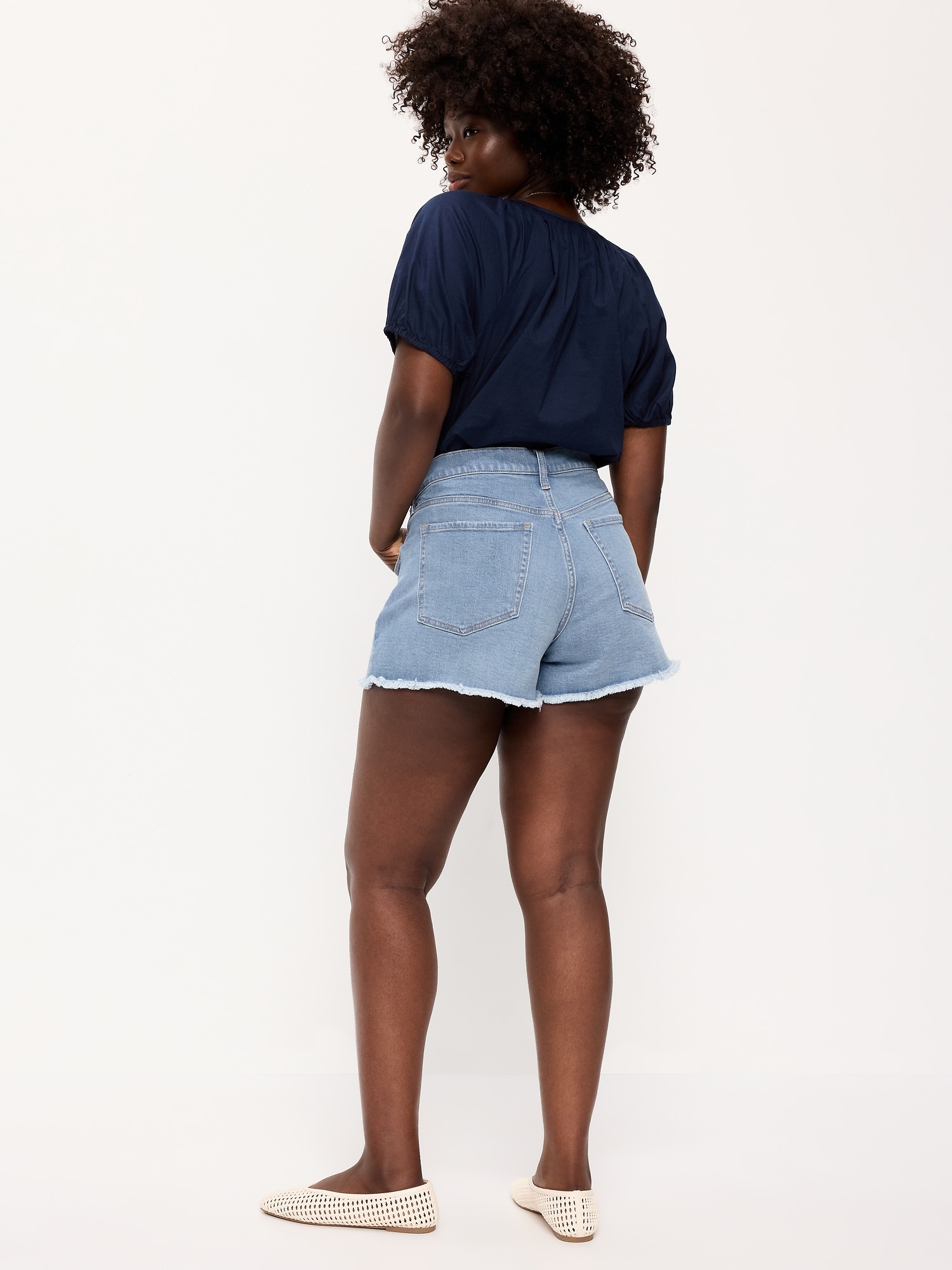 Curvy High-Waisted OG Jean Cut-Off Shorts - 4-inch inseam