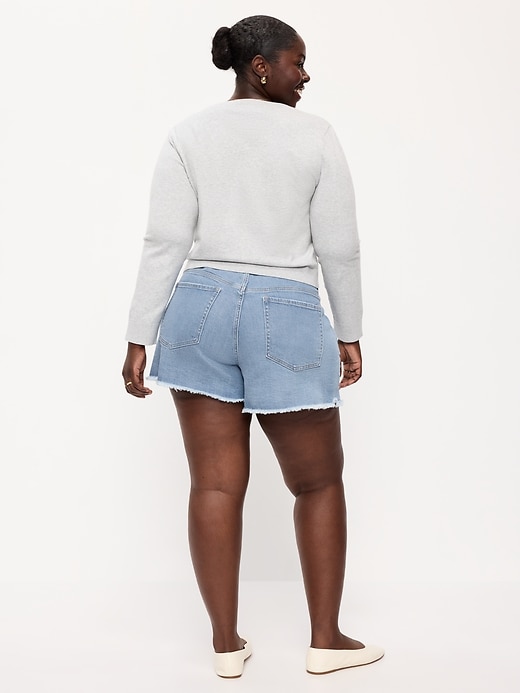 Image number 8 showing, Curvy High-Waisted OG Jean Cut-Off Shorts -- 4-inch inseam