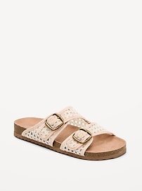 Image number 1 showing, Double-Strap Slide Sandals for Girls