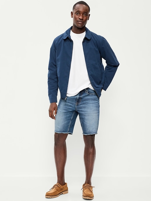 Image number 1 showing, Slim Built-In Flex Jean Shorts-- 9-inch inseam