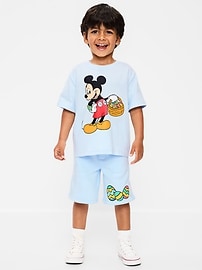 Image number 1 showing, Disney© Mickey Mouse Oversized Graphic T-Shirt and Shorts Set for Toddler Boys