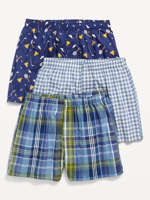 Image number 1 showing, 3-Pack Soft-Washed Boxer Shorts -- 3.5-inch inseam