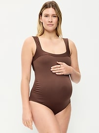Image number 1 showing, Maternity Structured One-Piece Swimsuit