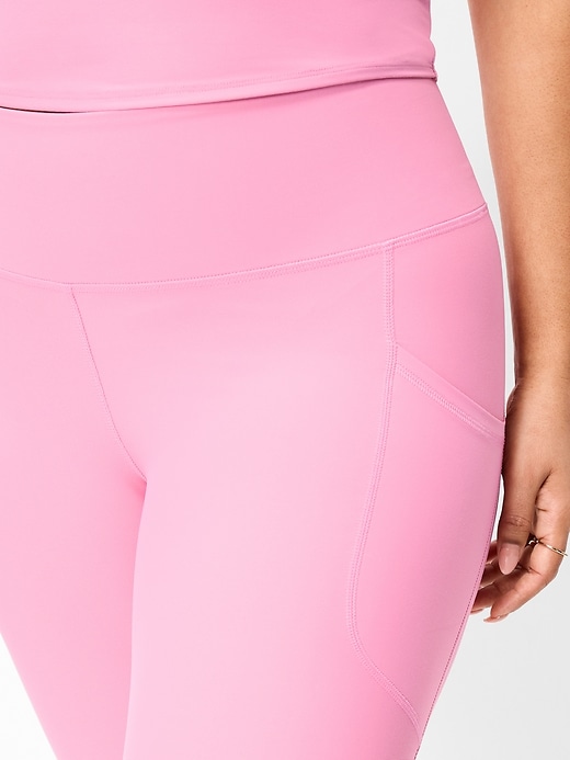 Image number 3 showing, High-Waisted PowerSoft Crop Pocket Leggings