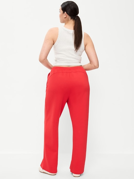 Image number 6 showing, High-Waisted Dynamic Fleece Textured Wide-Leg Sweatpants