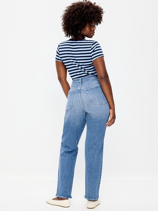 Image number 7 showing, Curvy High-Waisted OG Loose Straight-Leg Jeans