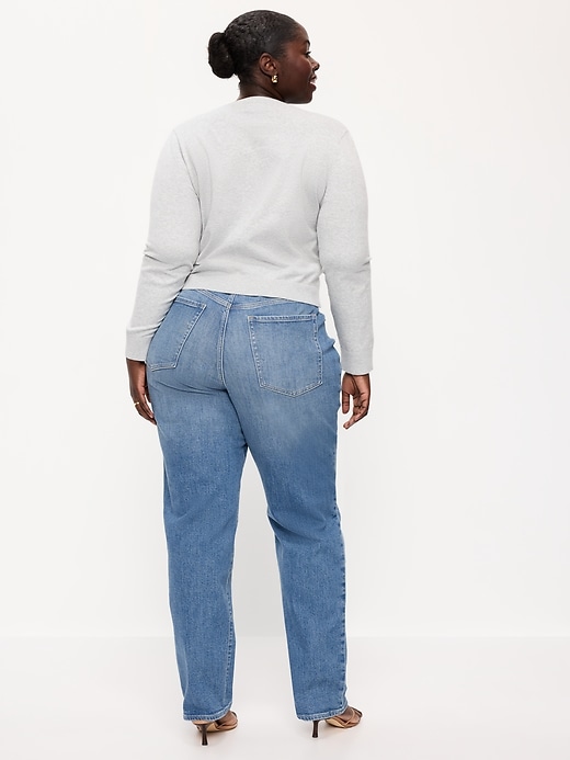 Image number 9 showing, Curvy High-Waisted OG Loose Straight-Leg Jeans