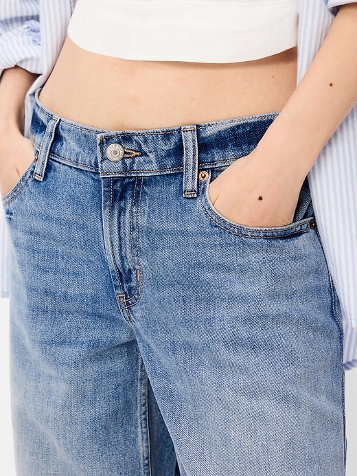 Image number 10 showing, Low-Rise Baggy Wide-Leg Jeans