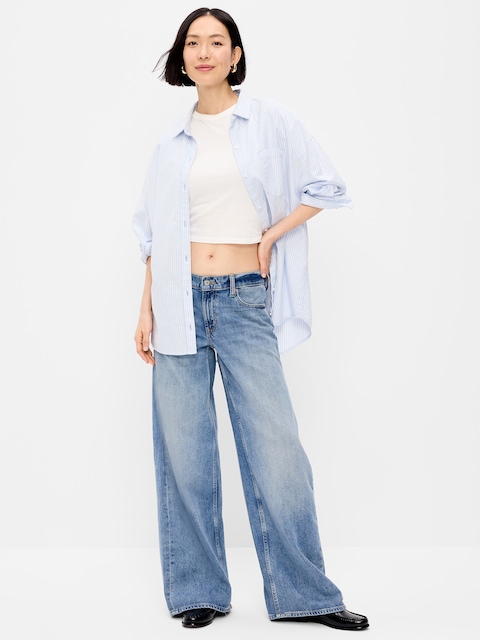 Low-Rise Baggy Wide-Leg Jeans