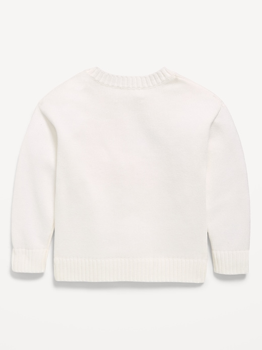 Image number 3 showing, Long-Sleeve Graphic Pullover Sweater for Toddler Girls