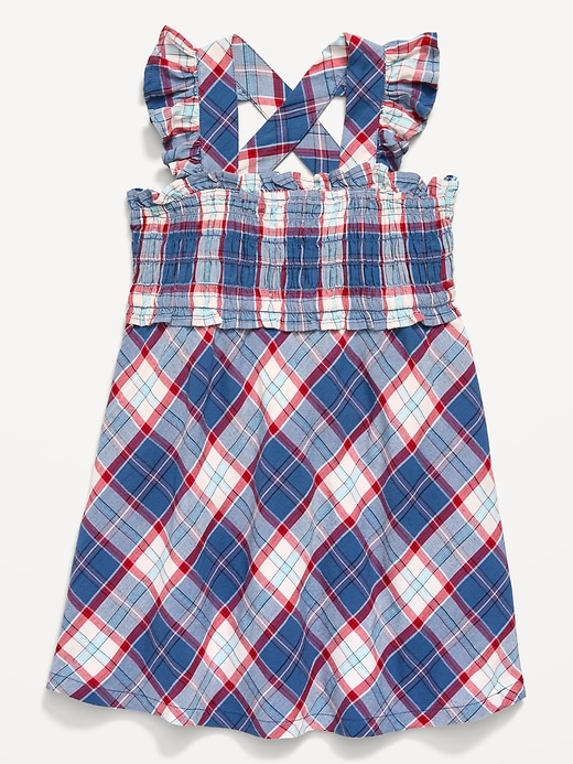 Image number 2 showing, Sleeveless Plaid Smocked Dress for Toddler Girls