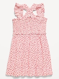 Image number 3 showing, Printed Sleeveless Smocked Dress for Toddler Girls
