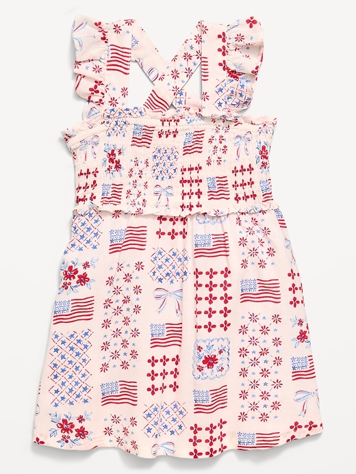 Image number 2 showing, Printed Sleeveless Smocked Dress for Toddler Girls
