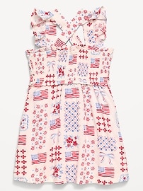 Image number 3 showing, Printed Sleeveless Smocked Dress for Toddler Girls