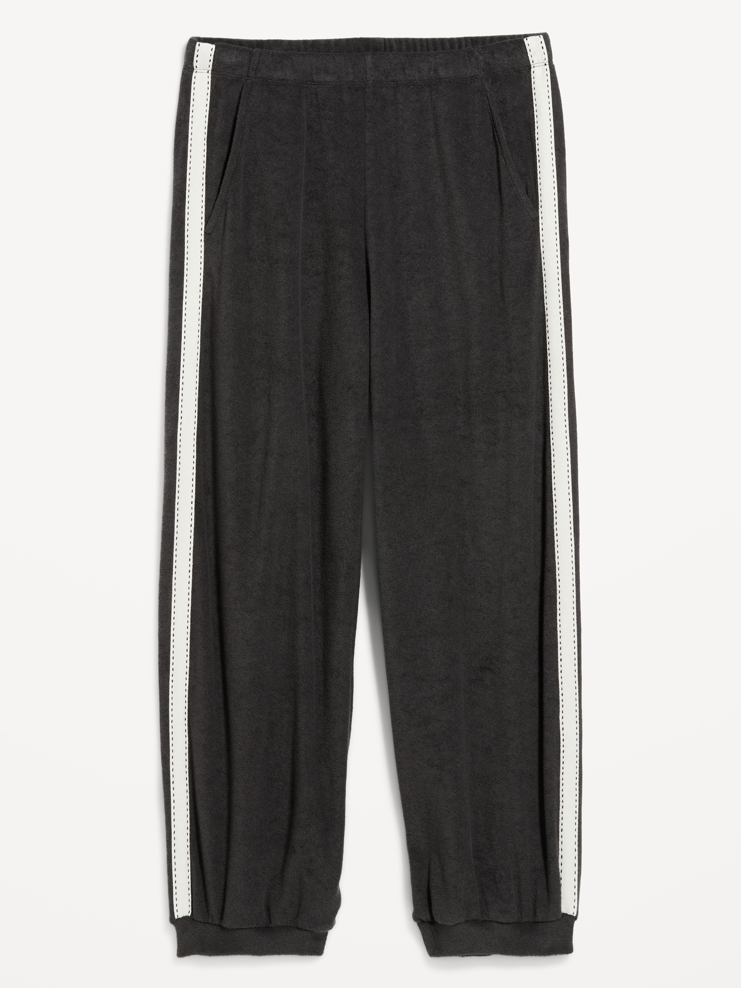 Mid-Rise Terry Cloth Harem Pants
