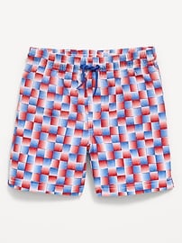 Image number 1 showing, Printed Swim Trunks for Boys