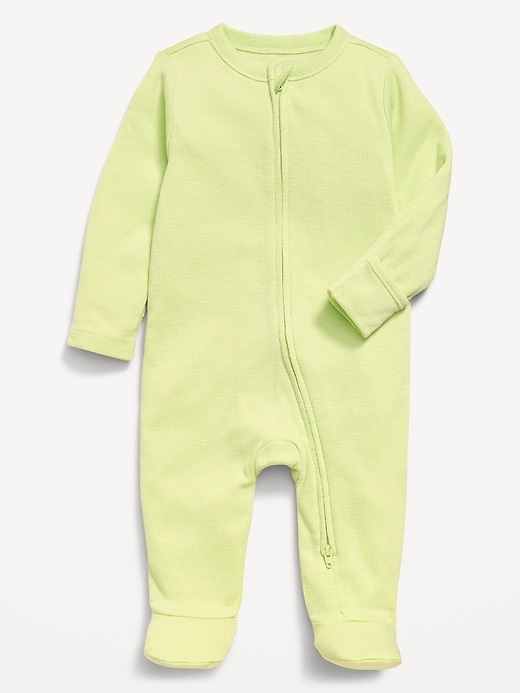 Image number 1 showing, Ribbed 2-Way-Zip Sleep & Play Footed One-Piece for Baby