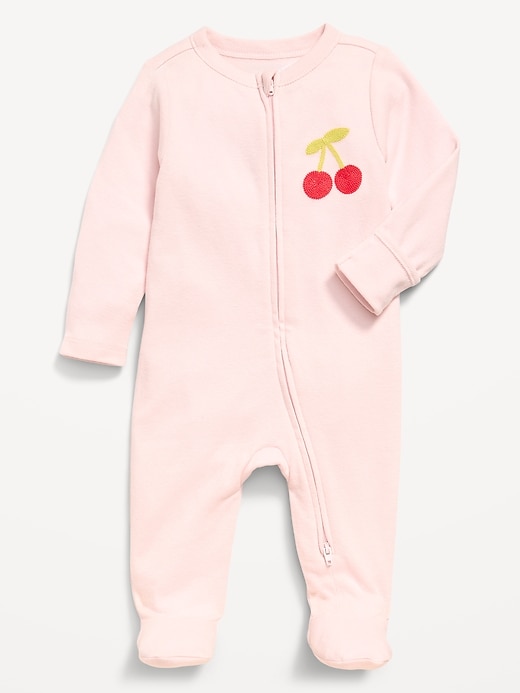 Image number 1 showing, 2-Way-Zip Sleep & Play Footed One-Piece for Baby