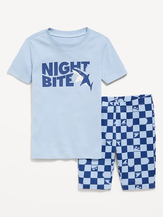 Image number 1 showing, Gender-Neutral Snug-Fit Graphic Pajama Set for Kids