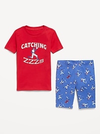 Image number 3 showing, Gender-Neutral Snug-Fit Graphic Pajama Set for Kids