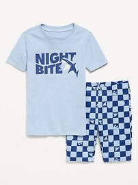 Image number 1 showing, Gender-Neutral Snug-Fit Graphic Pajama Set for Kids