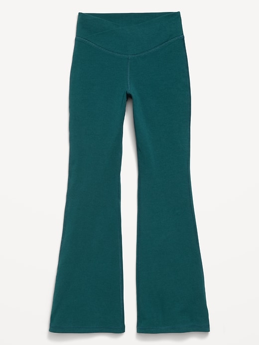 Image number 1 showing, High-Waisted PowerChill Crossover Flared Leggings for Girls