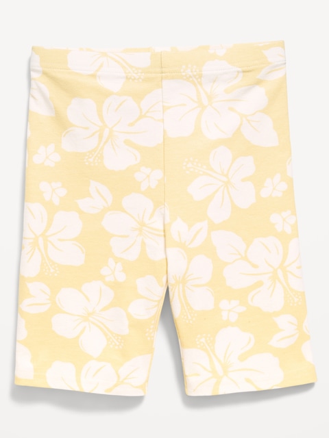 Printed Long Jersey Biker Shorts for Girls