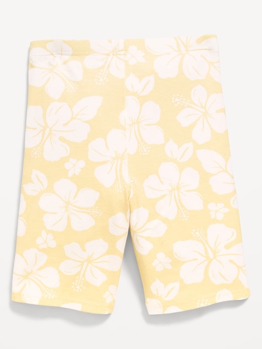 Image number 2 showing, Printed Long Jersey Biker Shorts for Girls