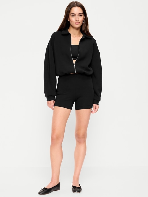 Image number 1 showing, High-Waisted Biker Shorts -- 4-inch inseam