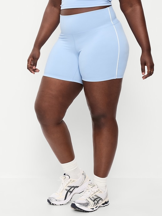 Image number 6 showing, High-Waisted StudioSmooth Biker Shorts -- 6-inch inseam