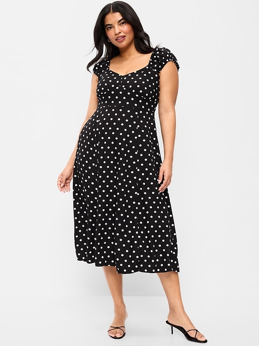 Image number 6 showing, Short-Sleeve Fit & Flare Midi Dress