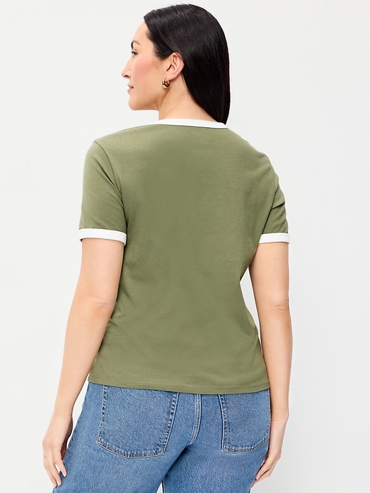 Image number 7 showing, EveryWear Crew-Neck Graphic Ringer T-Shirt